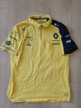 Le Coq Sportif Renault F1 Team 2019 Official Polo Shirt Yellow